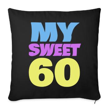 sweet 60 - Sofa pillowcase 17,3'' x 17,3'' (45 x 45 cm) - black - Front