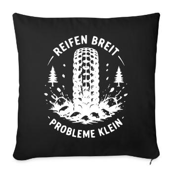 Mikrofonwald Splash-Logo - Sofakissenbezug 45 x 45 cm - Schwarz - Vorne