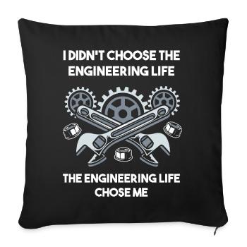 Ingenieur Student - Sofakissenbezug 45 x 45 cm - Schwarz - Vorne