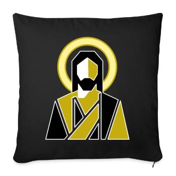 Jésus moderne - Housse de coussin décorative 45 x 45 cm - noir - Devant