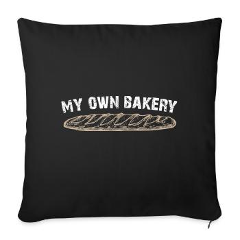 My own bakery - bake my own bread - Sofa pillowcase 17,3'' x 17,3'' (45 x 45 cm) - black - Front