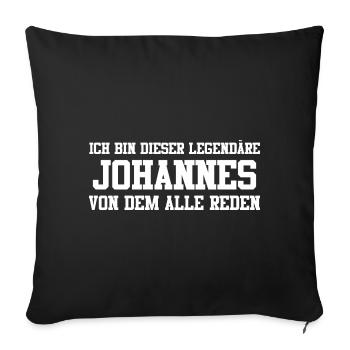 Johannes Name Design - Sofakissenbezug 45 x 45 cm - Schwarz - Vorne