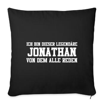 Jonathan Name Design - Sofakissenbezug 45 x 45 cm - Schwarz - Vorne