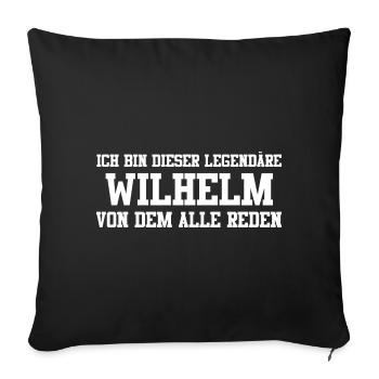 Wilhelm Name Design - Sofakissenbezug 45 x 45 cm - Schwarz - Vorne