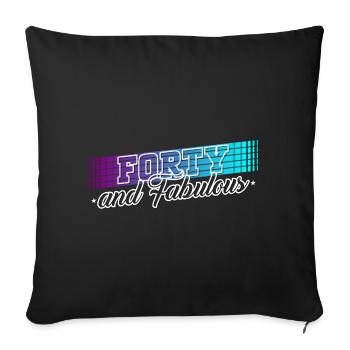 40th Birthday Gift Birthday Quote 40 Years - Sofa pillowcase 17,3'' x 17,3'' (45 x 45 cm) - black - Front