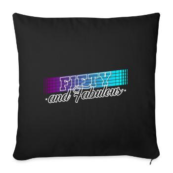 50th Birthday Gift Birthday Saying 50 Years - Sofa pillowcase 17,3'' x 17,3'' (45 x 45 cm) - black - Front