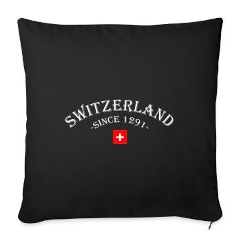 Suisse - Housse de coussin décorative 45 x 45 cm - noir - Devant