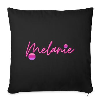 Melanie Vorname - Sofakissenbezug 45 x 45 cm - Schwarz - Vorne