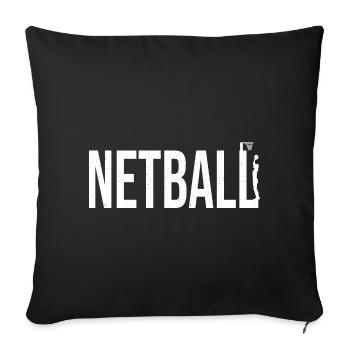 Love Netball Netball Player Gift - Sofa pillowcase 17,3'' x 17,3'' (45 x 45 cm) - black - Front