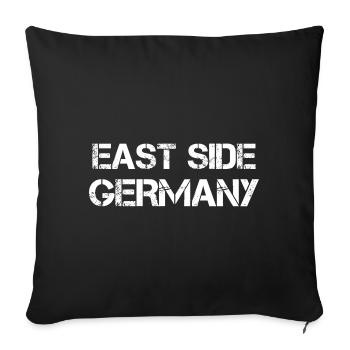 East side germany Geschenk DDR Ossi - Sofakissenbezug 45 x 45 cm - Schwarz - Vorne
