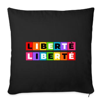 Liberté - Housse de coussin décorative 45 x 45 cm - noir - Devant