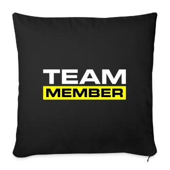 Team Member - Sofa pillowcase 17,3'' x 17,3'' (45 x 45 cm) - black - Front