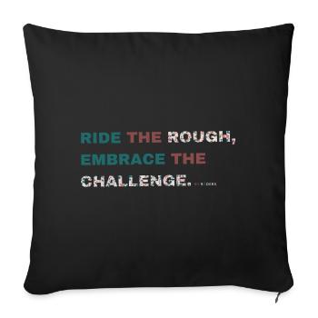 Gravel, Mountain Bike, Passion, Cycling - Sofa pillowcase 17,3'' x 17,3'' (45 x 45 cm) - black - Front
