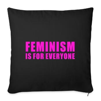LE FÉMINISME EST POUR TOUT LE MONDE CADEAU FÉMINISTE GENRE - Housse de coussin décorative 45 x 45 cm - noir - Devant