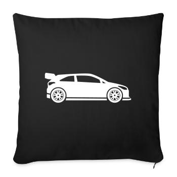 Coureur automobile - Housse de coussin décorative 45 x 45 cm - noir - Devant