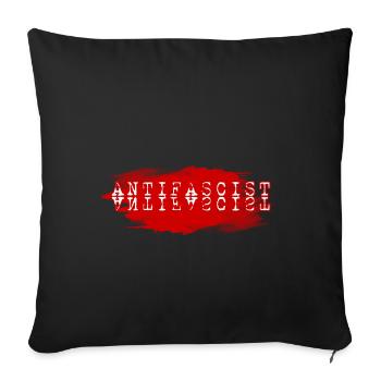 RÉSISTANCE À LA PROTESTATION ANTIFASCISTE - Housse de coussin décorative 45 x 45 cm - noir - Devant