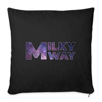 Milky way - Sofa pillowcase 17,3'' x 17,3'' (45 x 45 cm) - black - Front