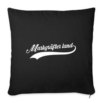 Markgräflerland - Sofakissenbezug 45 x 45 cm - Schwarz - Vorne