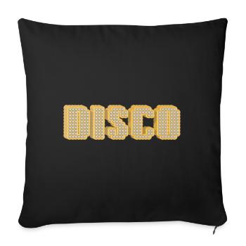 Goldene Zeitalter DISCO mit Bling Bling Edelsteine - Sofakissenbezug 45 x 45 cm - Schwarz - Vorne