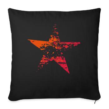 étoile abstraite - Housse de coussin décorative 45 x 45 cm - noir - Devant