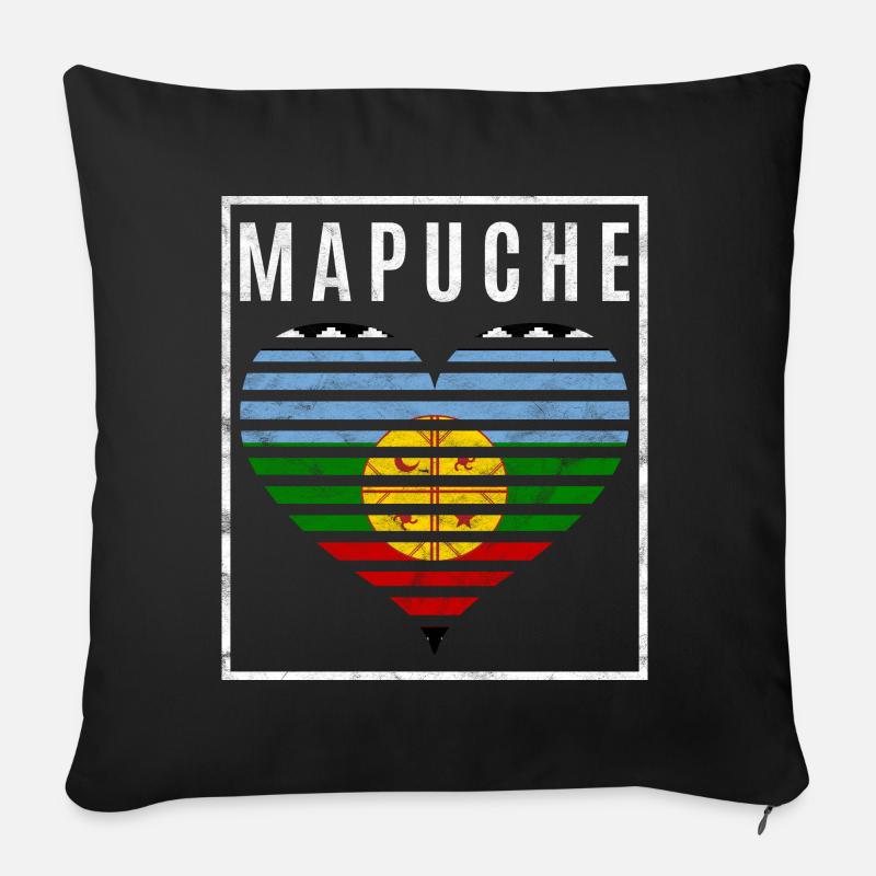 Mapuche - Sofakissenbezug 45 x 45 cm - Schwarz