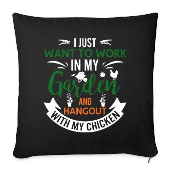 Hobby gardeners, fruit and vegetable gardeners - Sofa pillowcase 17,3'' x 17,3'' (45 x 45 cm) - black - Front