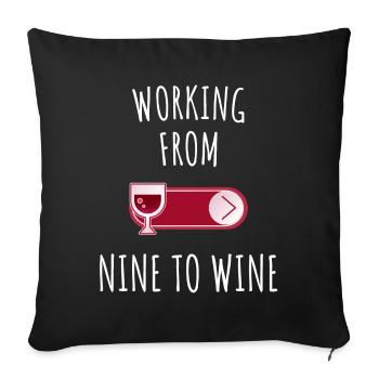 Wein Design für Winzer, Weintrinker und Kellner - Sofakissenbezug 45 x 45 cm - Schwarz - Vorne