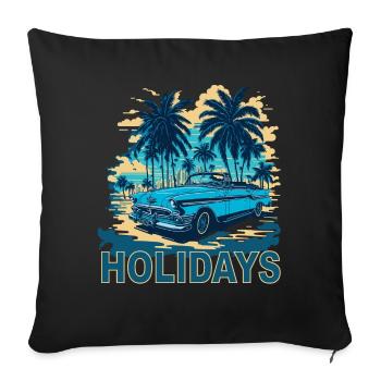 Holidays Cabrio - Sofakissenbezug 45 x 45 cm - Schwarz - Vorne