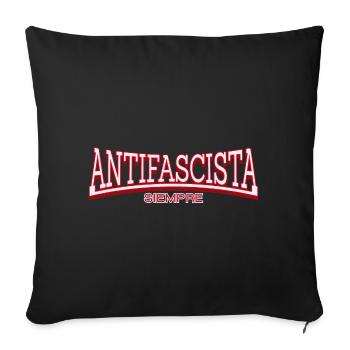 ANTIFASCISTE toujours - Housse de coussin décorative 45 x 45 cm - noir - Devant