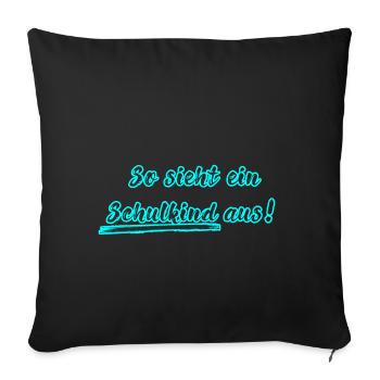 Schoolchild - Sofa pillowcase 17,3'' x 17,3'' (45 x 45 cm) - black - Front