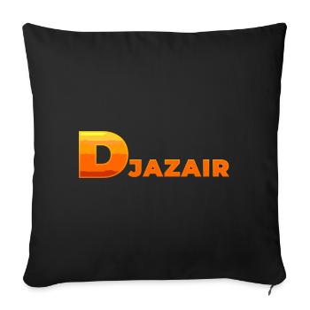 Algeria - Sofa pillowcase 17,3'' x 17,3'' (45 x 45 cm) - black - Front