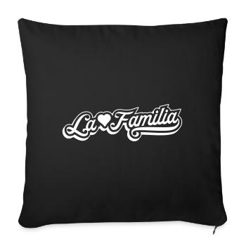 La Familia - Sofa pillowcase 17,3'' x 17,3'' (45 x 45 cm) - black - Front