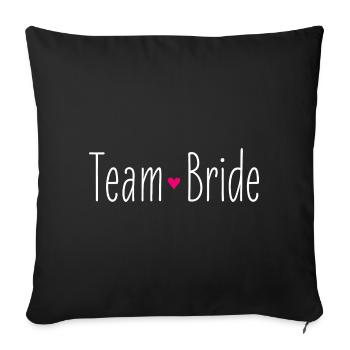 Team Bride Bride Red Heart Wedding Wedding Party - Sofa pillowcase 17,3'' x 17,3'' (45 x 45 cm) - black - Front