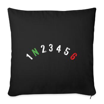 Engrenages de moto pour motards - Housse de coussin décorative 45 x 45 cm - noir - Devant