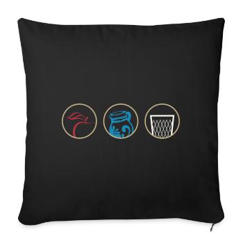 Hessen Geschenk Hessisch Babbel Apfelwein Appelwoi - Sofakissenbezug 45 x 45 cm - Schwarz - Vorne