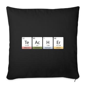Teacher chemistry chemistry teacher school sayings gift - Sofa pillowcase 17,3'' x 17,3'' (45 x 45 cm) - black - Front
