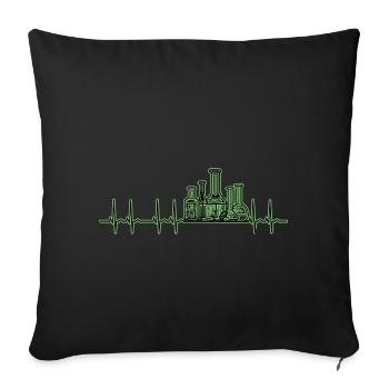 EKG Chemie Laborant CTA BTA - Sofakissenbezug 45 x 45 cm - Schwarz - Vorne
