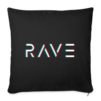 Speedcore Gabber Frenchcore Schranz Hardtekk Rave - Sofakissenbezug 45 x 45 cm - Schwarz - Vorne