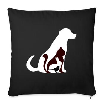 Animaux Quartet - Housse de coussin décorative 45 x 45 cm - noir - Devant