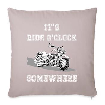 Es ist irgendwo Ride O'Clock - Sofakissenbezug 45 x 45 cm - helles Taupe - Vorne