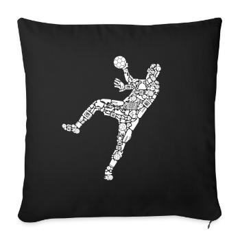 Handball Player Symbols Handball Player Handball - Sofa pillowcase 17,3'' x 17,3'' (45 x 45 cm) - black - Front