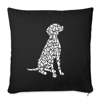 Vizslas Hunde Hundemotiv Kinder Mädchen Weimaraner - Sofakissenbezug 45 x 45 cm - Schwarz - Vorne