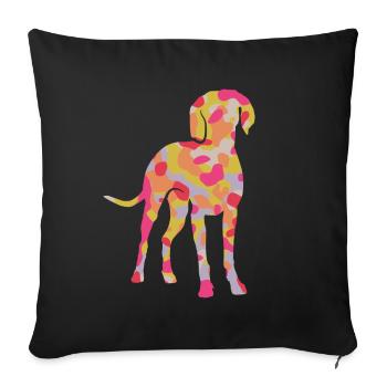 Weimaraner Hunde Hundemotiv Frauen Weimaraner - Sofakissenbezug 45 x 45 cm - Schwarz - Vorne
