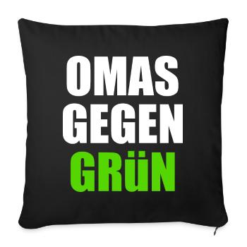 Omas gegen grün - Sofakissenbezug 45 x 45 cm - Schwarz - Vorne