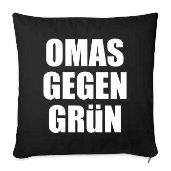 Omas gegen grün - Sofakissenbezug 45 x 45 cm - Schwarz - Vorne