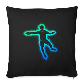 Disc Golf Disc Golf Joueurs Enfants Hommes Disc Golfeurs - Housse de coussin décorative 45 x 45 cm - noir - Devant
