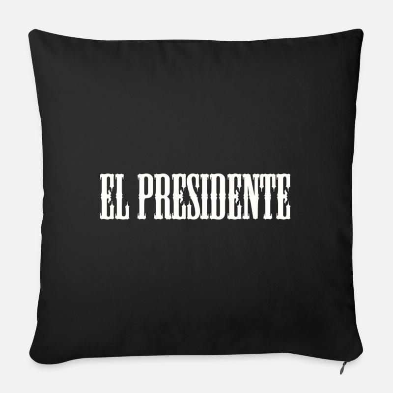 El Presidente - Housse de coussin décorative 45 x 45 cm - noir
