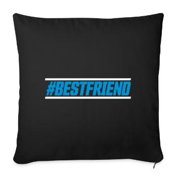 #MEILLEUR AMI - Housse de coussin décorative 45 x 45 cm - noir - Devant