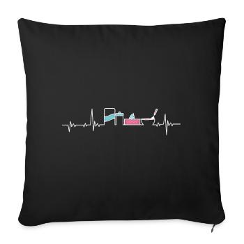Cuisson du cœur - Housse de coussin décorative 45 x 45 cm - noir - Devant