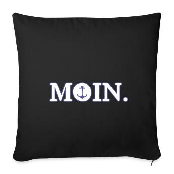 Moin Nordisch Küste Urlaub - Sofakissenbezug 45 x 45 cm - Schwarz - Vorne
